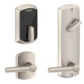 Schlage Electronics Grade 2 Electric Deadbolt Lock, Includes Touchless, Bluetooth Smart Reader, Keyless, No Cylinder Ove FE410F GRW 55 BRW 619
